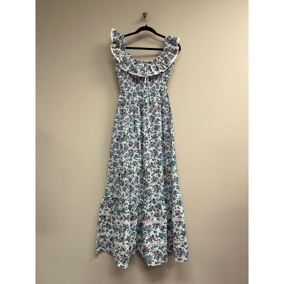 PINK CITY PRINTS Lavender Ditsy Susie Dress XS - NWT - Picture 4 of 5